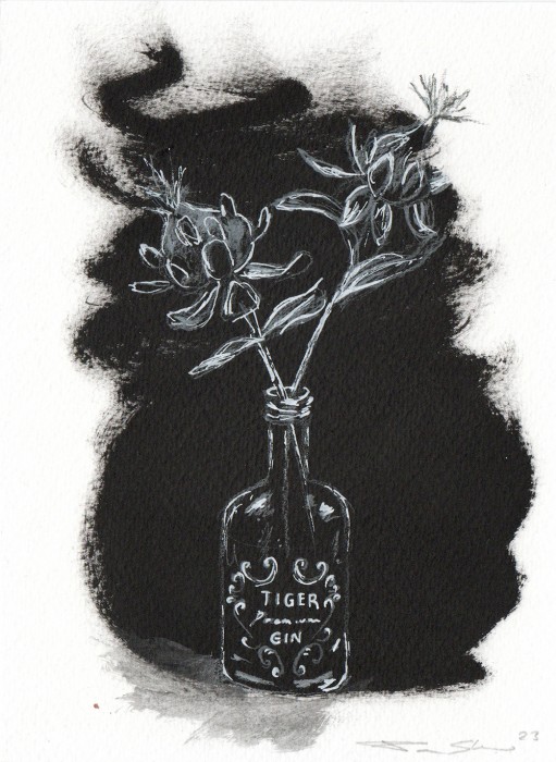 Tiger Gin Drawing - Click here to view and order this product
