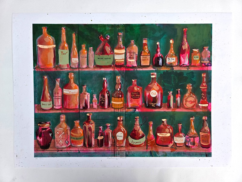 Apothecary - Forest - Unique Handfinished Giclee - Click here to view and order this product