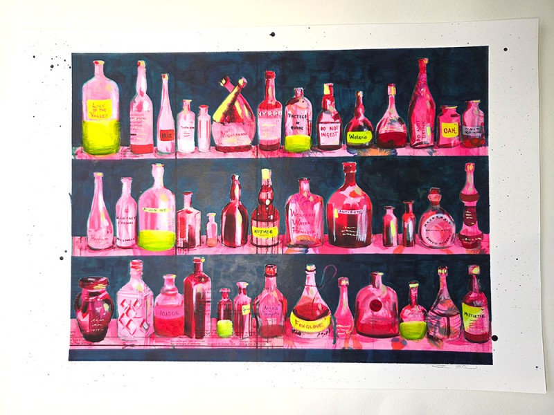 Apothecary - Poisons- Unique Handfinished Giclee - Click here to view and order this product